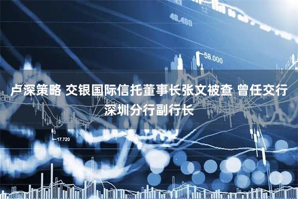 卢深策略 交银国际信托董事长张文被查 曾任交行深圳分行副行长